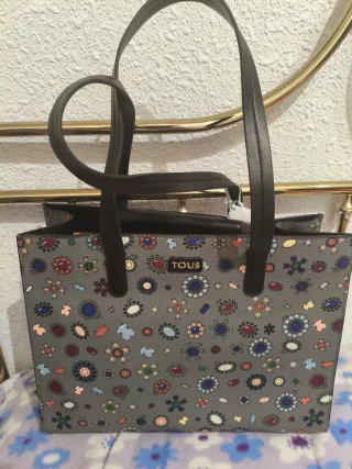 Bolso Tous estampado gris multicolor