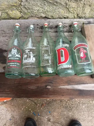 Lotto 5 Bottiglie Gassosa Vintage