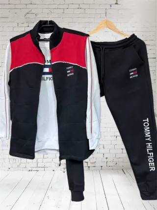 Chándal Tommy Hilfiger Hombre Negro/Rojo/Blanco