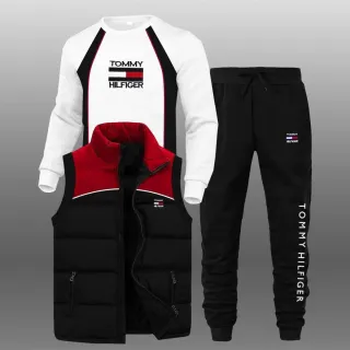 Chándal Tommy Hilfiger Hombre Negro/Rojo/Blanco