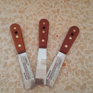 11 Espátulas Pintor Nespoli Madera Acero Inox