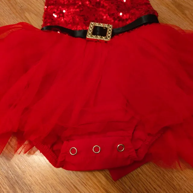Vestito Natale bambina paillettes e tulle