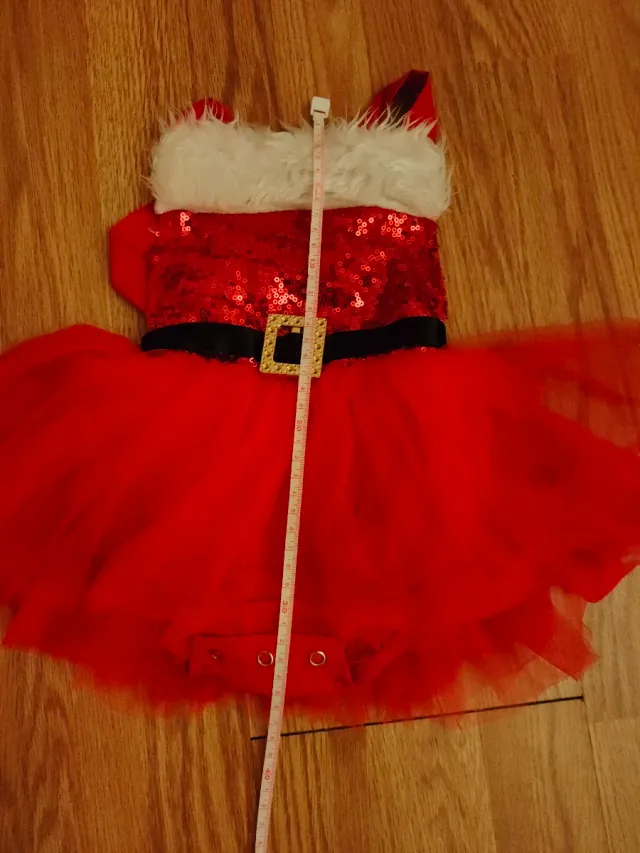 Vestito Natale bambina paillettes e tulle