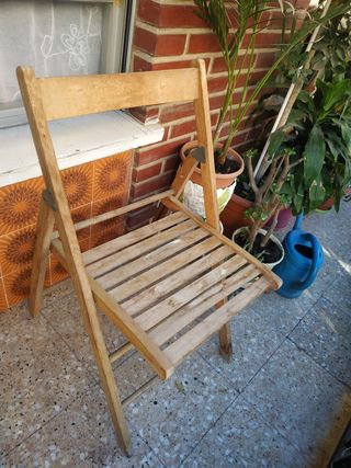 Silla plegable madera cómoda