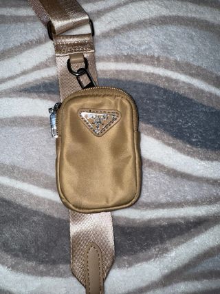 Bolso pradi Marrón con Monedero y Cadena