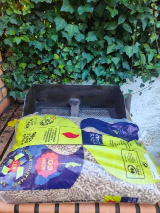 Quemador de pellets metálico