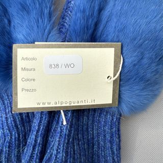Alpo Manicotti Guanti Blu Pelliccia
