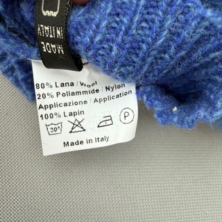 Alpo Manicotti Guanti Blu Pelliccia