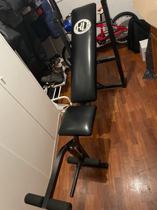 press de banca y Juego Mancuernas Ajustables