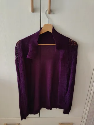 Conjunto top y chaqueta morado