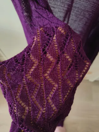 Conjunto top y chaqueta morado