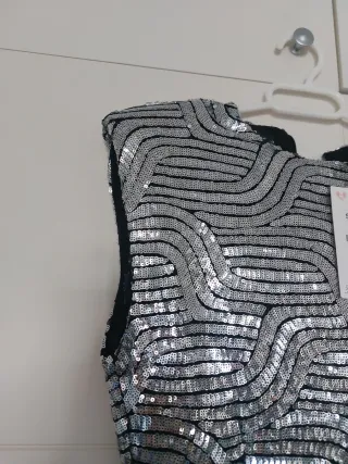 Vestido lentejuelas Zara Talla S