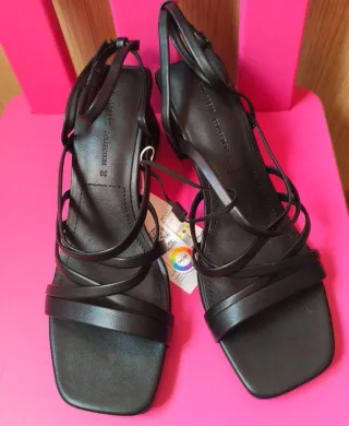 Sandalias negras pull & bear 36 nuevas etiquetas