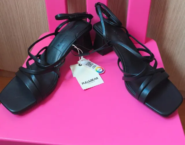 Sandalias negras pull & bear 36 nuevas etiquetas