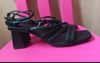 Sandalias negras pull & bear 36 nuevas etiquetas