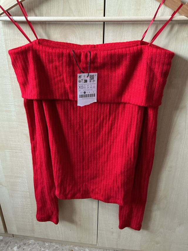 Suéter Stradivarius Rojo Talla XS