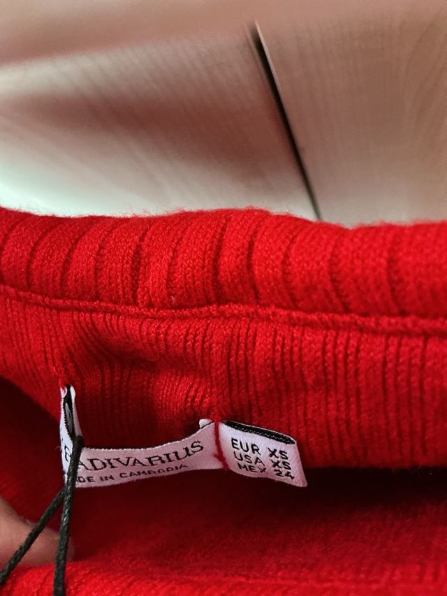 Suéter Stradivarius Rojo Talla XS