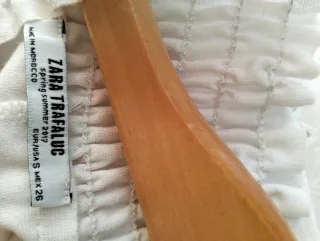 Camiseta Zara palabra de honor blanca