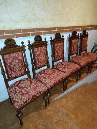 Set di 4 sedie vintage imbottite