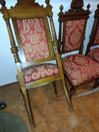 Set di 4 sedie vintage imbottite