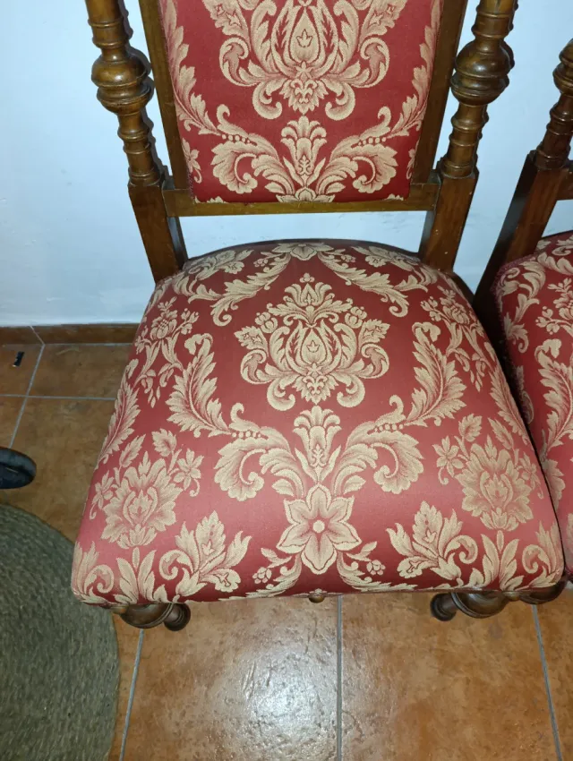Set di 4 sedie vintage imbottite