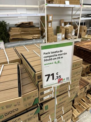 Loseta composite marrón Leroy Merlín