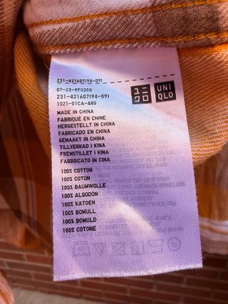 Camisa Uniqlo Franela Mujer XS