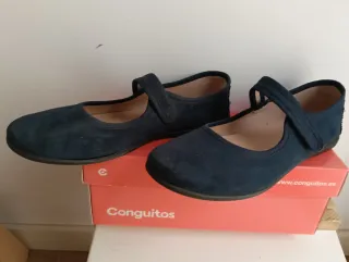 Zapatos Bailarinas Conguitos Azul Marino, un solo