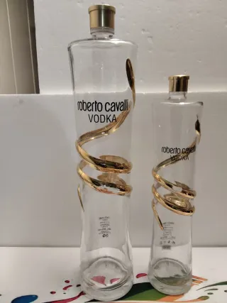 2 Bottiglie Vuote Roberto Cavalli Vodka