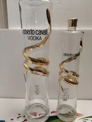 2 Bottiglie Vuote Roberto Cavalli Vodka