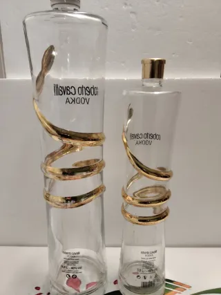 2 Bottiglie Vuote Roberto Cavalli Vodka