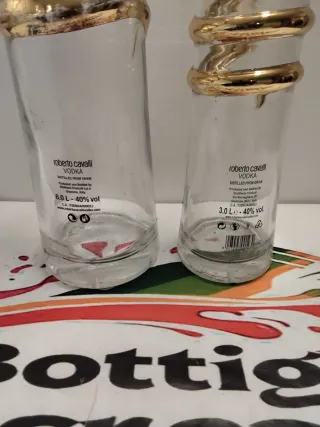2 Bottiglie Vuote Roberto Cavalli Vodka