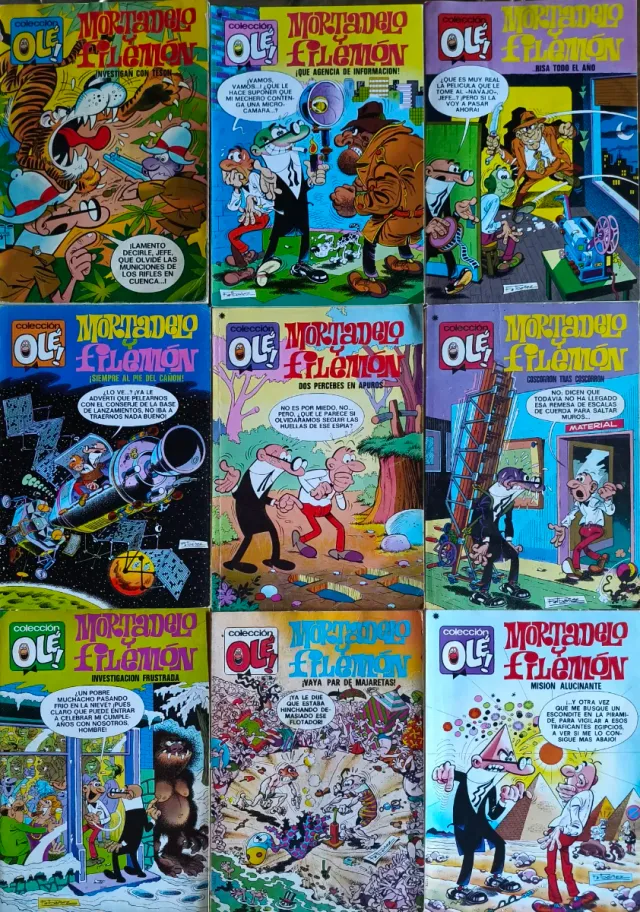 9 TEBEOS MORTADELO Y FILEMÓN, OLÉ - 70's (1° ED.)