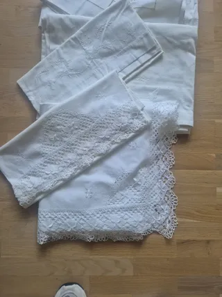 Bordado 3 sábanas encimeras y funda almuhada