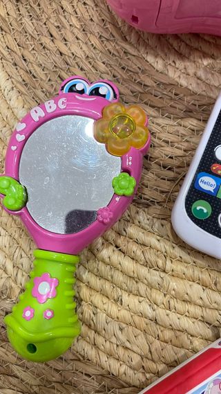 Lote Juguetes Bebé: Cesta, Teléfono y Espejo