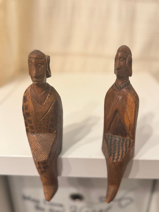 Fermalibri Masai intagliati a mano