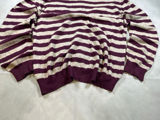 Cárdigan Burberry Rayas Morado Talla L