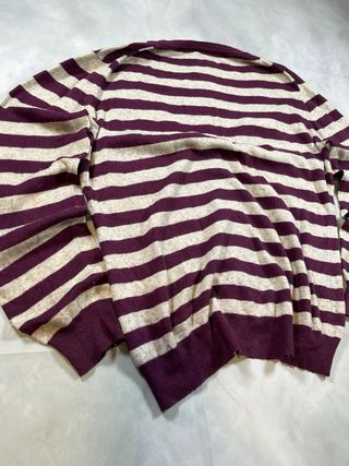 Cárdigan Burberry Rayas Morado Talla L