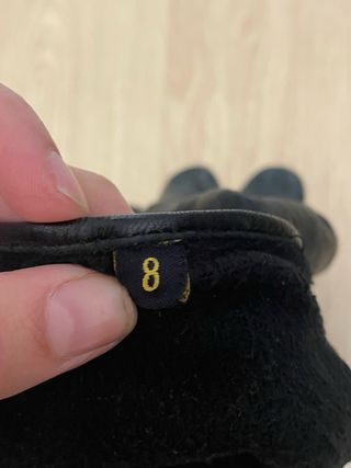 Guantes efecto piel hombre negros