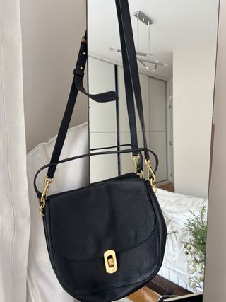 Bolso Coccinelle Negro Piel Dorado