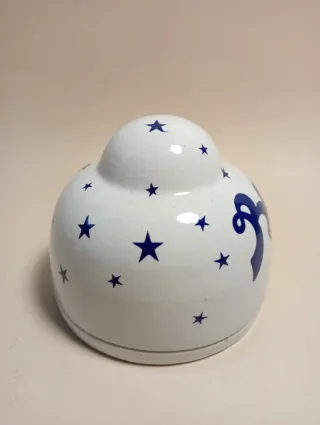 BACIO Perugina PORTAGIOIE Bianco Blu CERAMICA