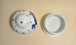 BACIO Perugina PORTAGIOIE Bianco Blu CERAMICA
