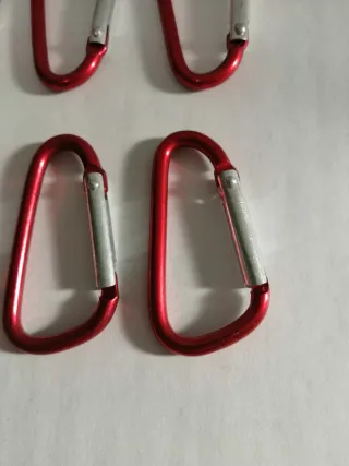 Lote 15 Mosquetones Aluminio Rojo