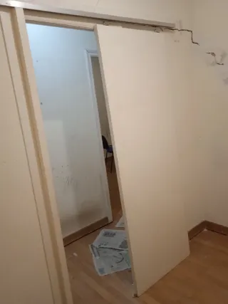 2xPuertas Correderas Madera para Restaurar