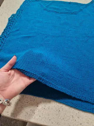 Top tejido a mano verano mujer