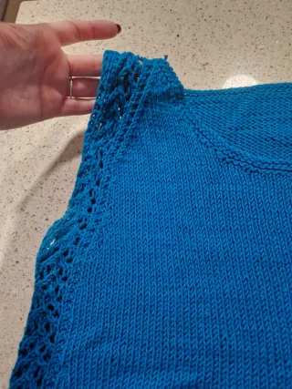 Top tejido a mano verano mujer