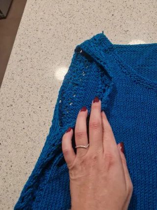 Top tejido a mano verano mujer