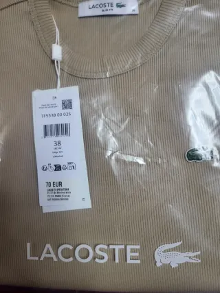Camiseta Lacoste sin estrenar Talla 38