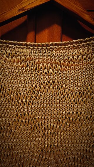 Chaqueta beige con flecos