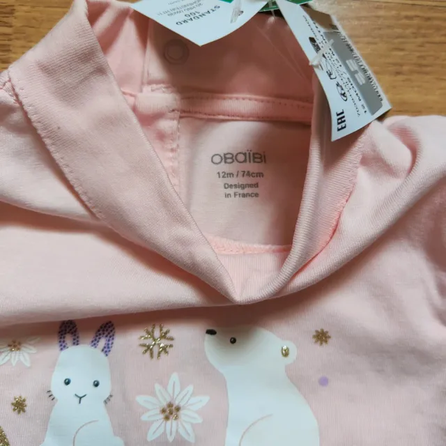 Maglioncino bambina rosa con orsetti 12mesi 74cm